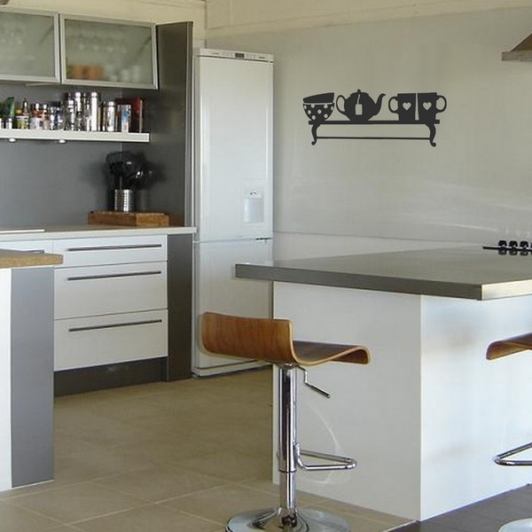 Exemple de stickers muraux: Etagre de cuisine
